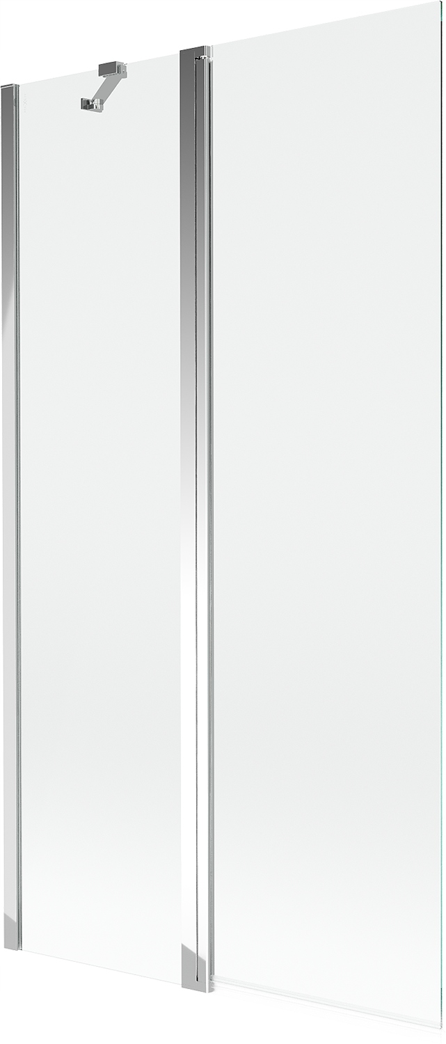 Mexen Mist Parawan Nawannowy 2-SKRZYDŁOWY 100X150 CM Transparent Chrom