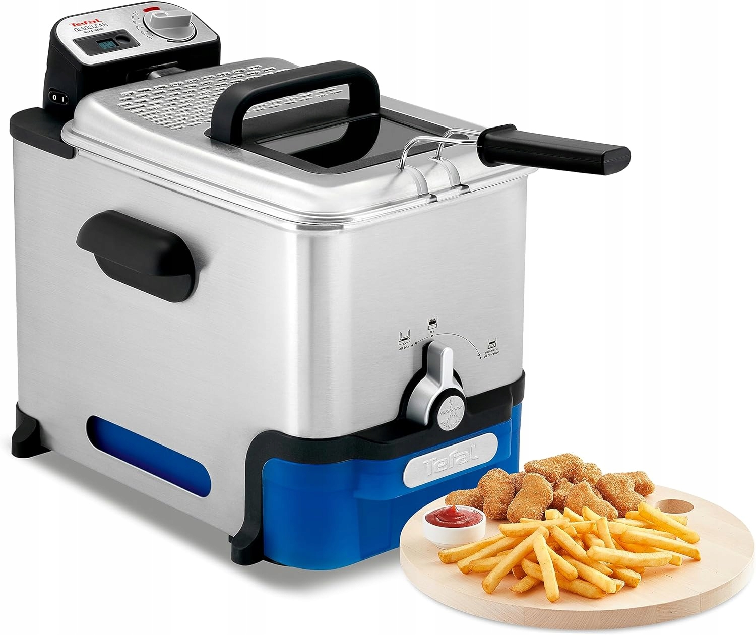 Fritéza Tefal FR8040 Oleoclean Pro Inox 2300W 3,5L S Kovovým Filtrom
