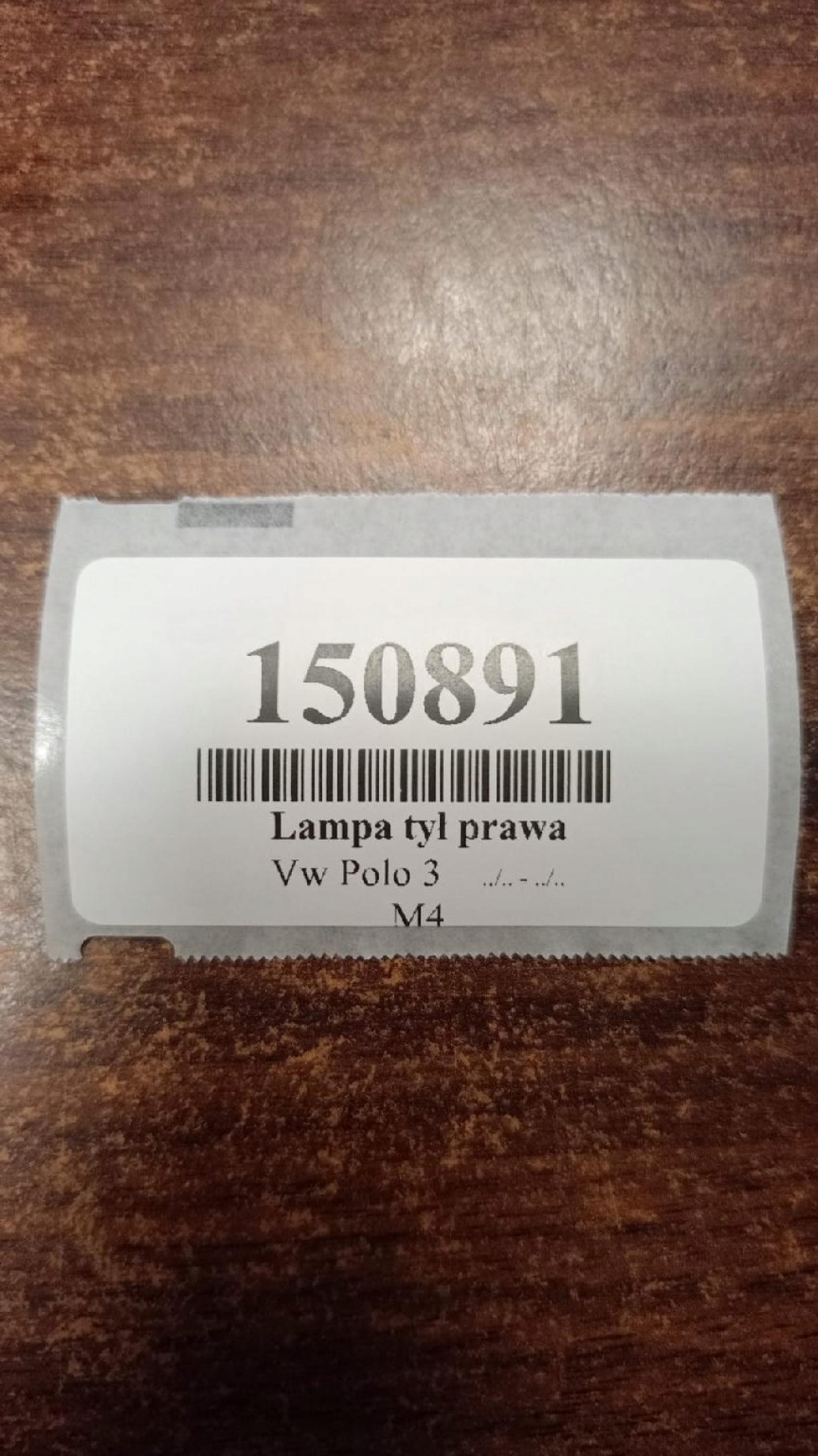 VW POLO III light right rear part