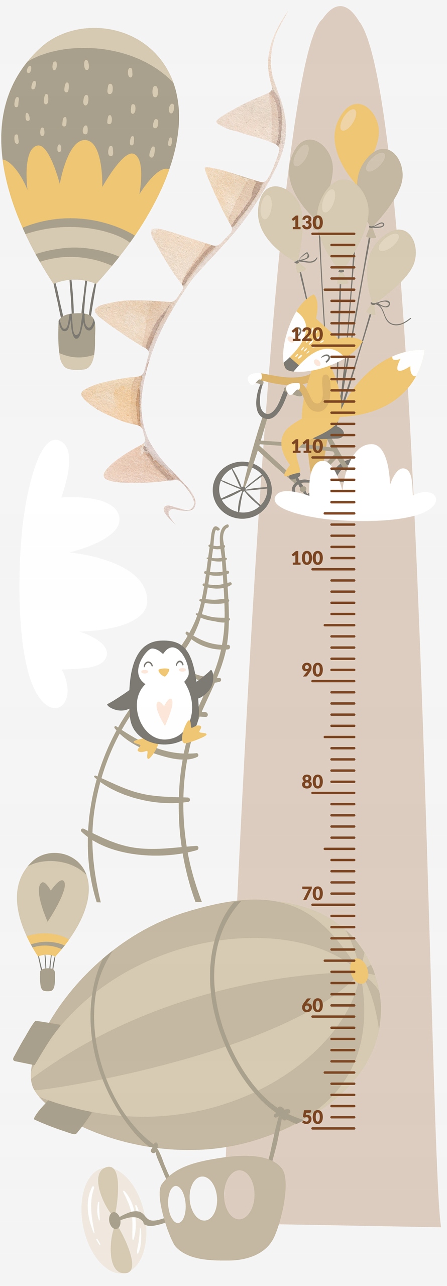 

Miarka wzrostu naklejki na ścianę dla dzieci