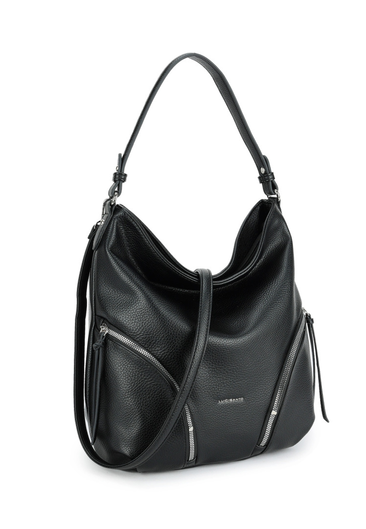 Černá dámská městská kabelka přes rameno Prostorná Eko Kůže