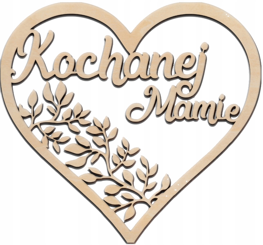 

Zawieszka Drewniana Dzień Matki Mamy Eko Liście