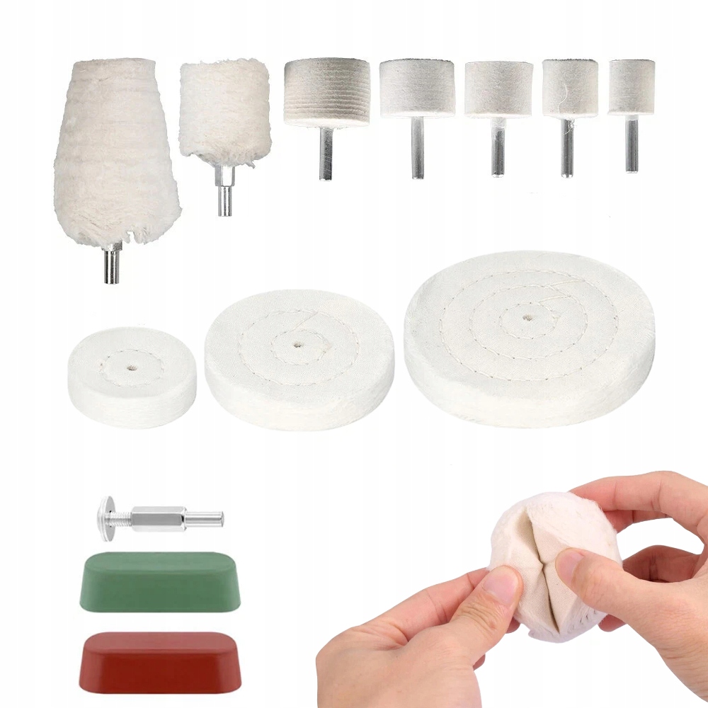 Zestaw Do Polerowania Aluminium Stali Duże Tarcze Zestaw 15SZT