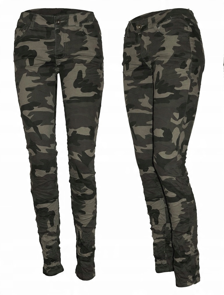 

Spodnie Jeansy Moro styl militarny Rurki 36 S