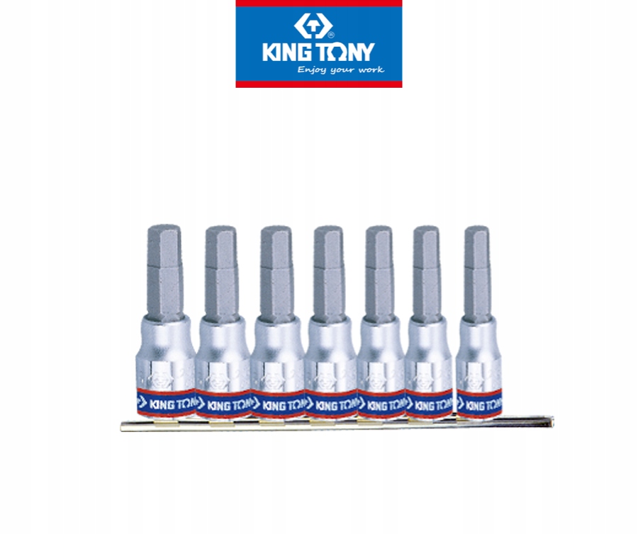 

komplet nasadek Hex 1/4" 7cz H3-H10 King Tony