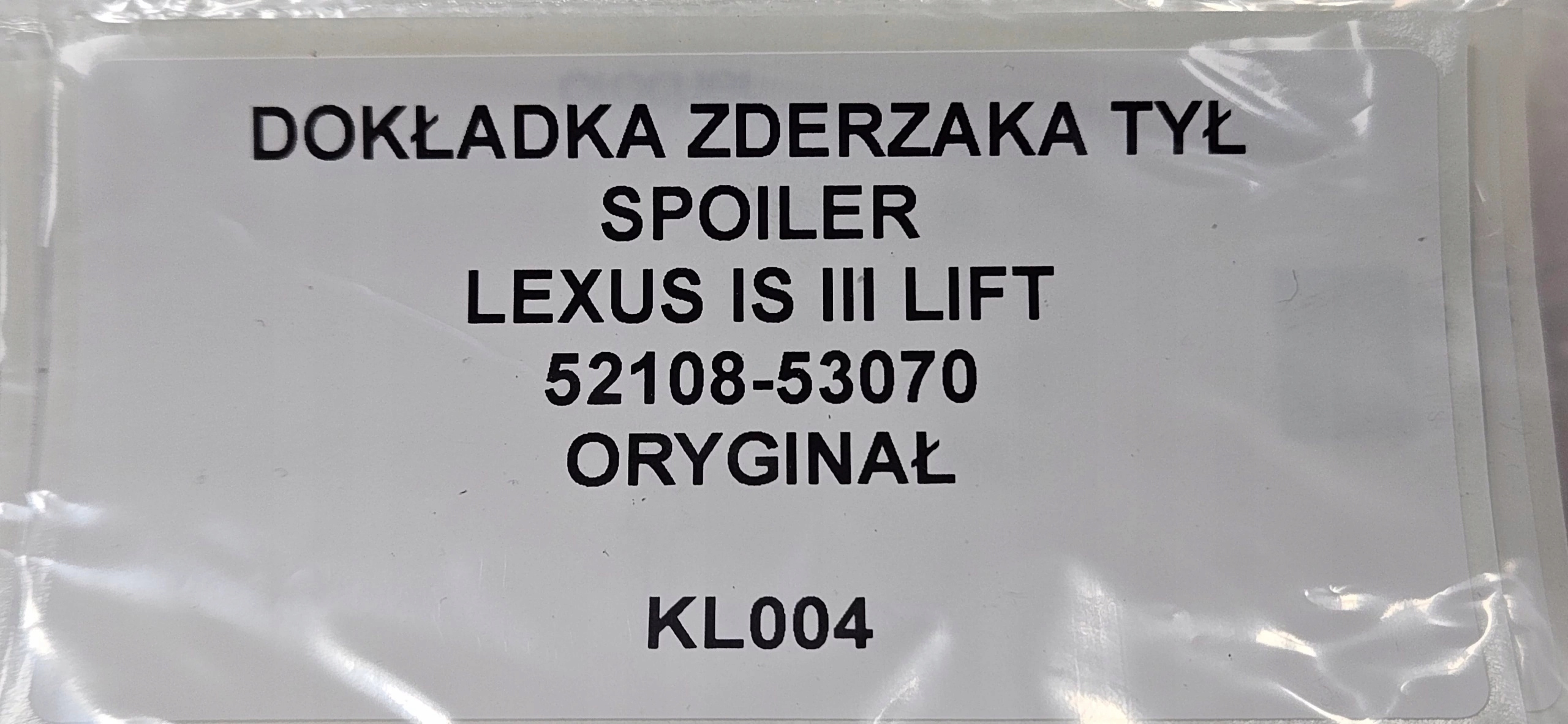 accessori Paraurti posteriore SPOILER LEXUS IS III LIFT
