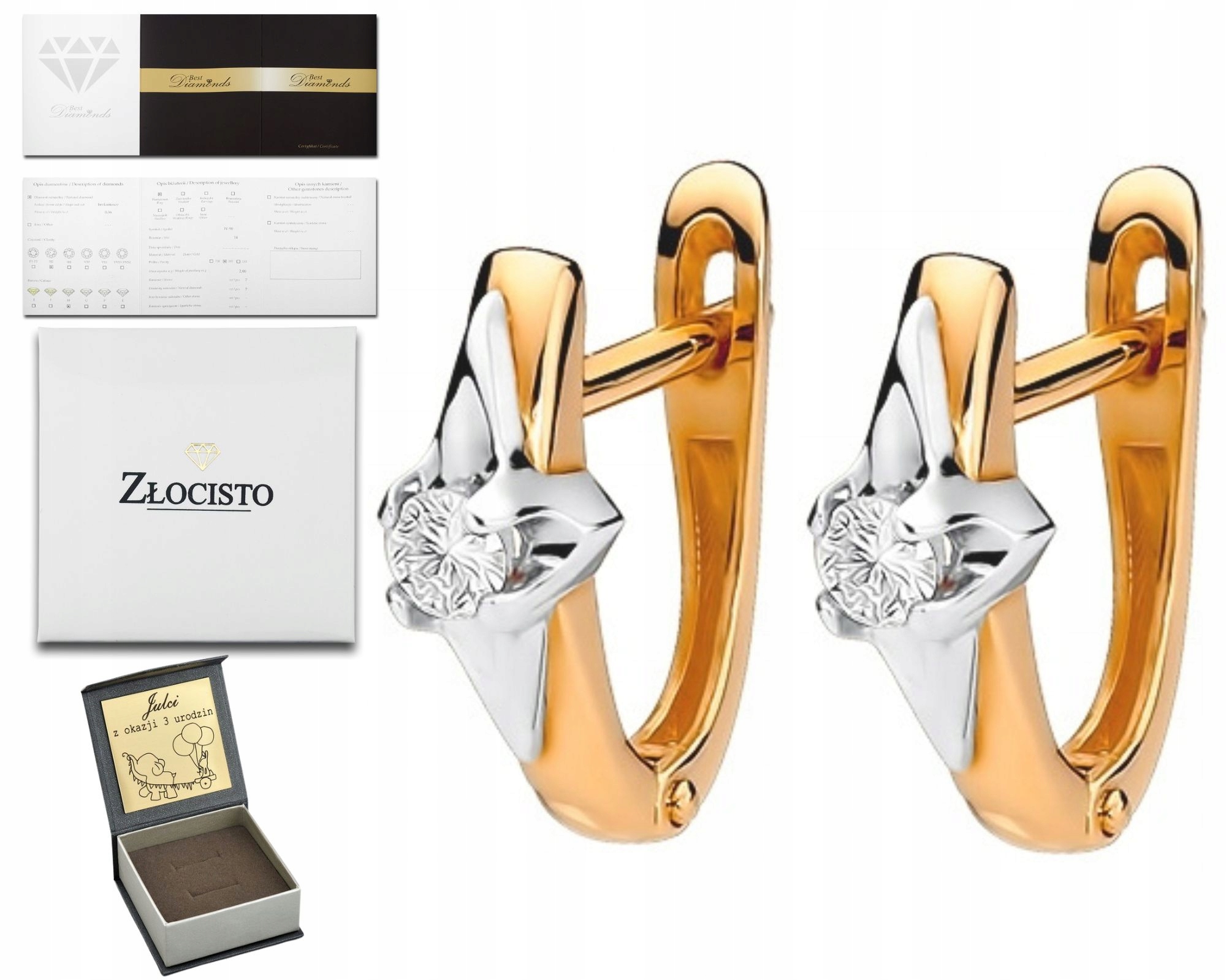 Náušnice V Růžovém Zlatě S Brilianty 0,20 Ct 585