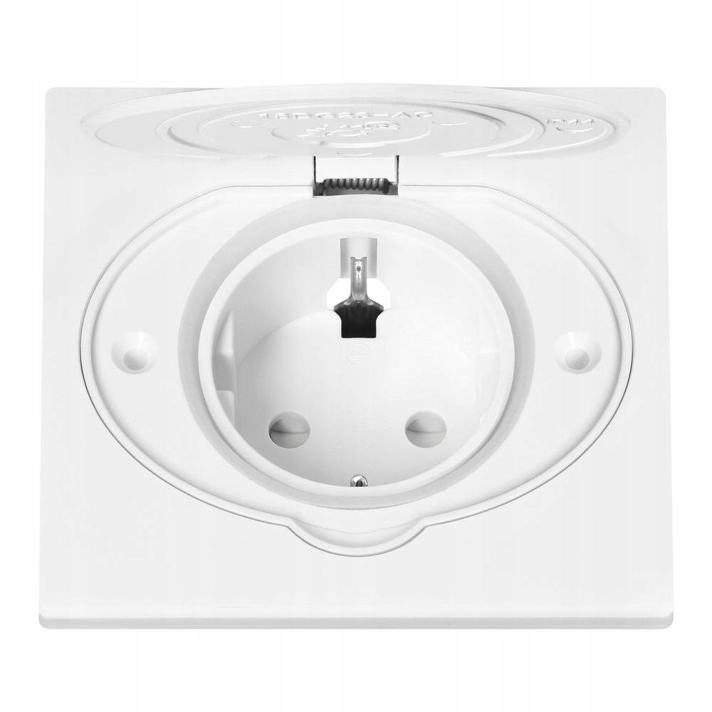 Hermetická elektrická zásuvka, IP44, 1x2P+Z(Schuko), bílá