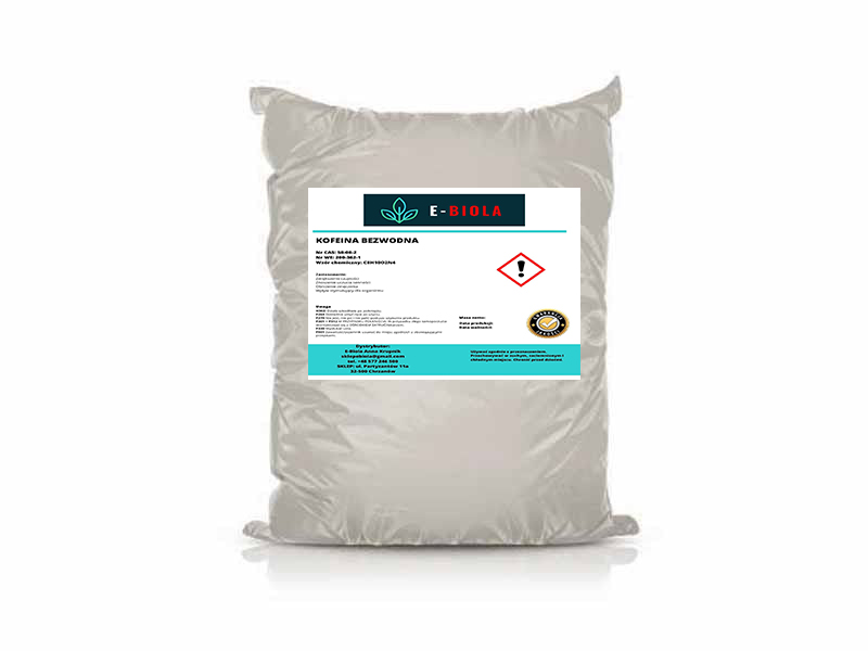 Bezvodý Kofein 100% Prachový Prášek 5 kg