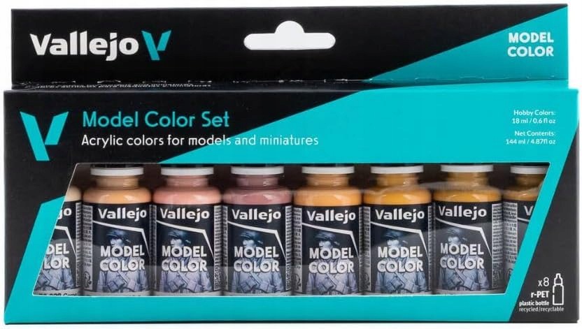 Vallejo Sada akrylových barev Model Color Face Skin Tones pro postavy 8x17 ml
