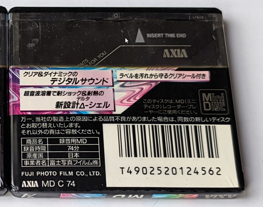MiniDisc MD Axia 74 Japan 1szt Marka Fuji