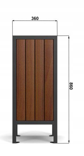 KOSZ na śmieci Ogrodowy Parkowy Miejski Onyx A Producent KROSSTECH