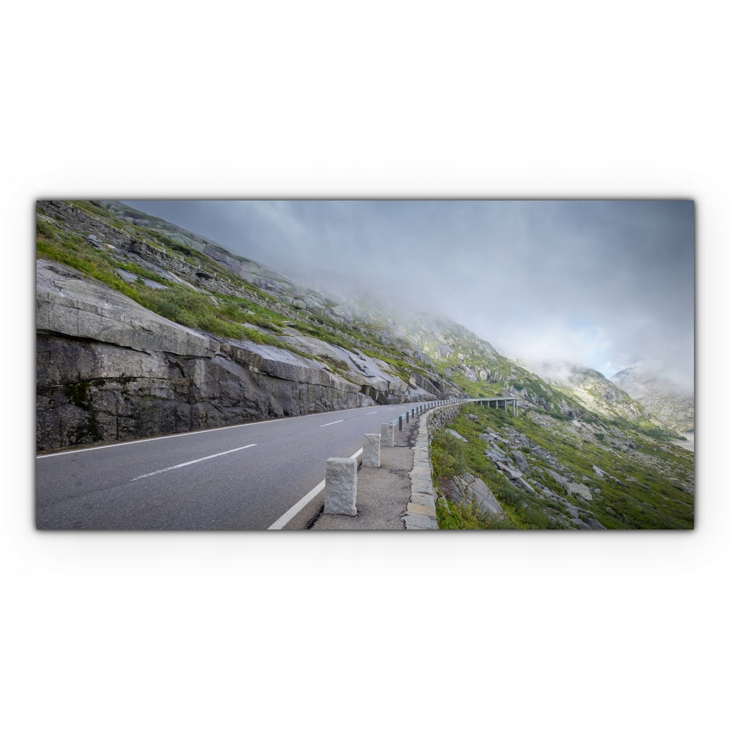 

Canvas do sypialni 120x60 Góry Droga Mgła Natura