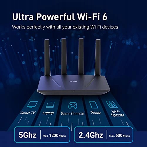 GLINET GLAX1800 Flint Router WiFi 6 Dual Band Gigabit Ethernet WPA3 MU-MIMO — miniatura 3
