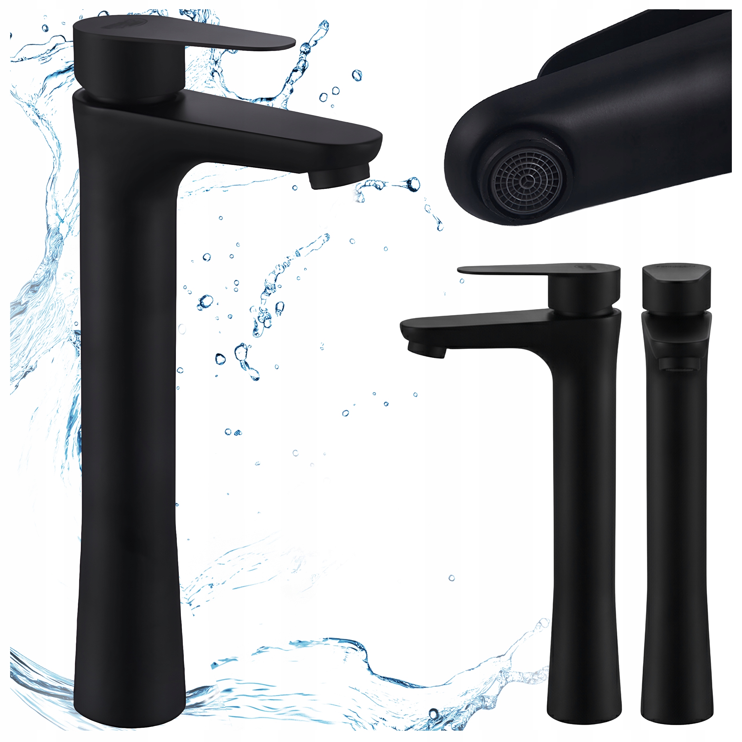 Umyvadlová Stojánková Koupelnová Baterie S Perlátorem, Černá Baterie