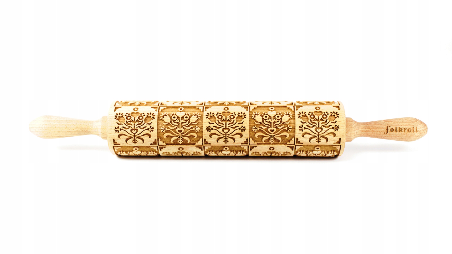 Wałek grawerowany wzór KWIAT, duży