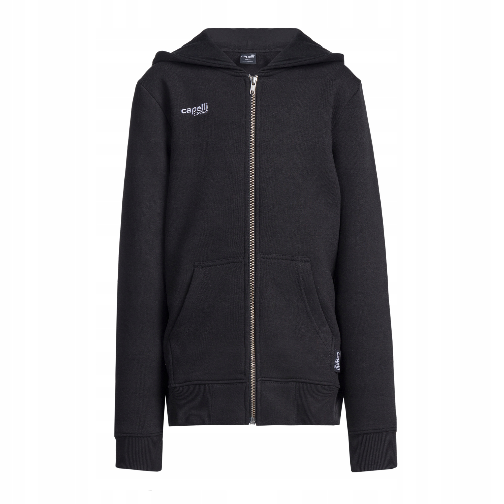 Bluza piłkarska dziecięca Capelli Basics Youth Zip Hoodie black L