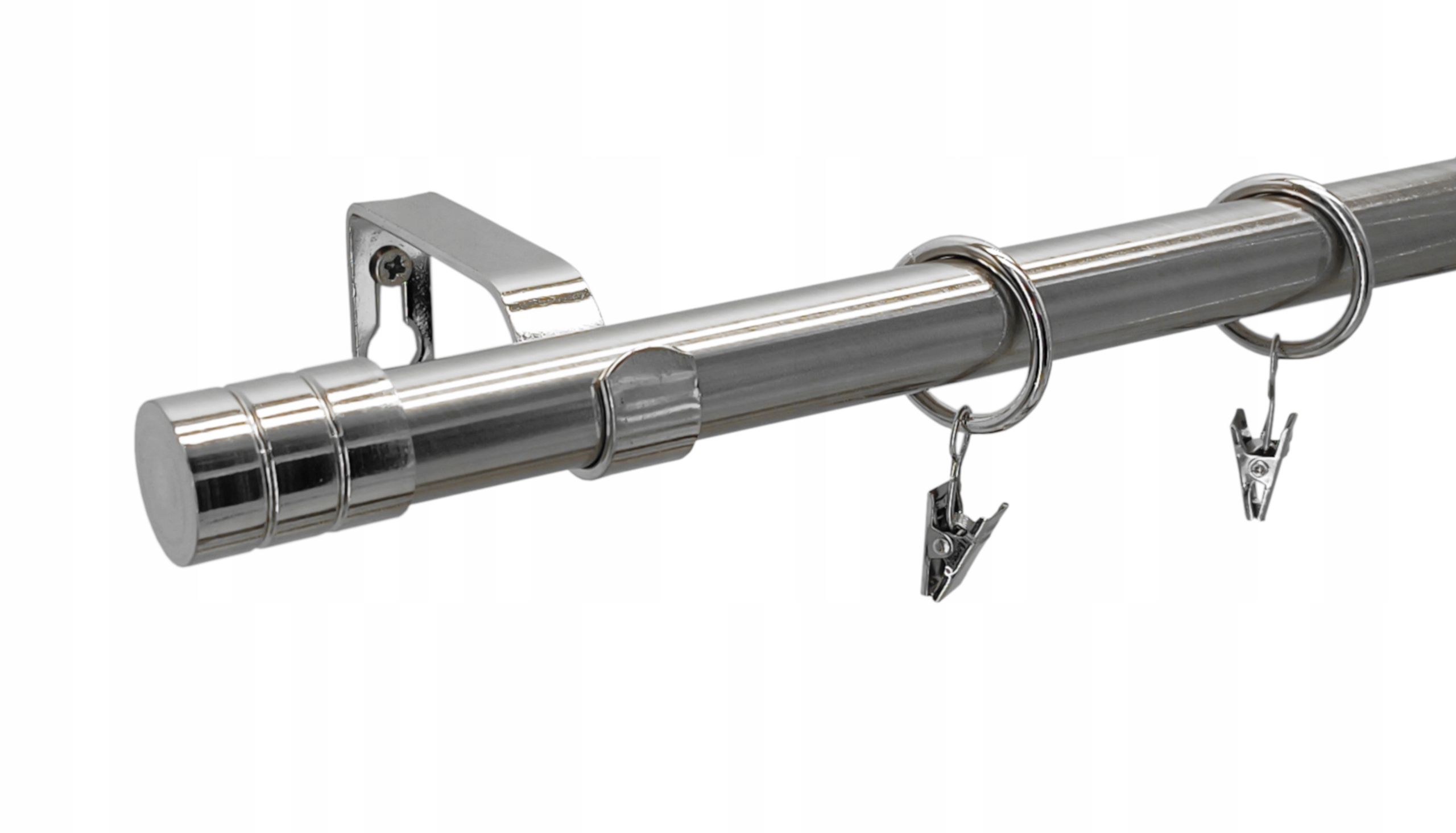 Jednoduchá Garnýž Kovový mix loftových koncovek barva nikl 19 mm 320 cm