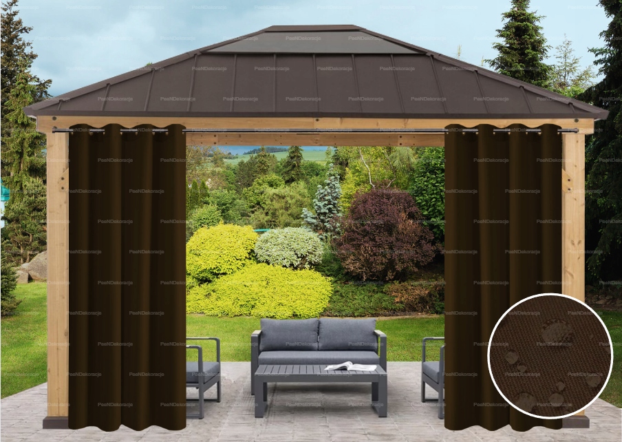 ZASŁONY WODOODPORNE 155x180 DO PERGOLI ALTANY Szerokość 1.55 m