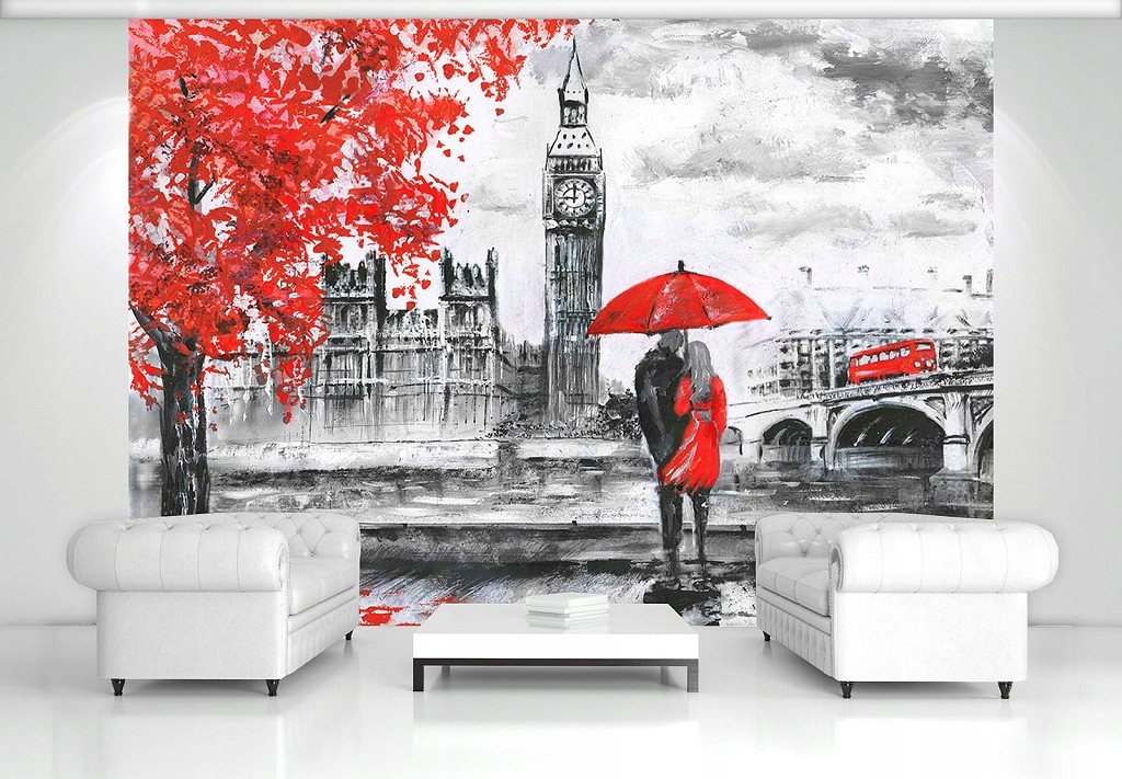 Fototapeta Londýn láska dážď Big Ben vinylová 254x184 lepidlo