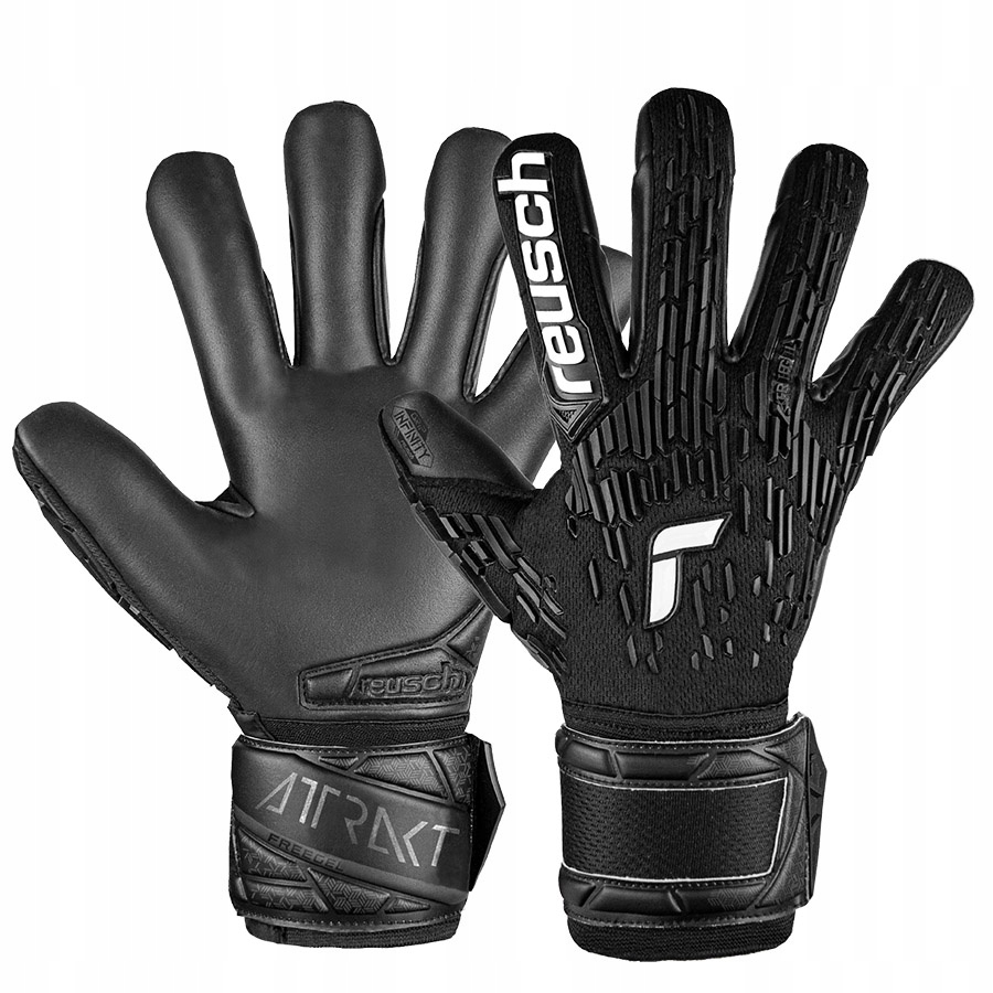 Reusch Attrakt Freegel Infinity Finger Support (8,5) Unisexové rukavice Černá