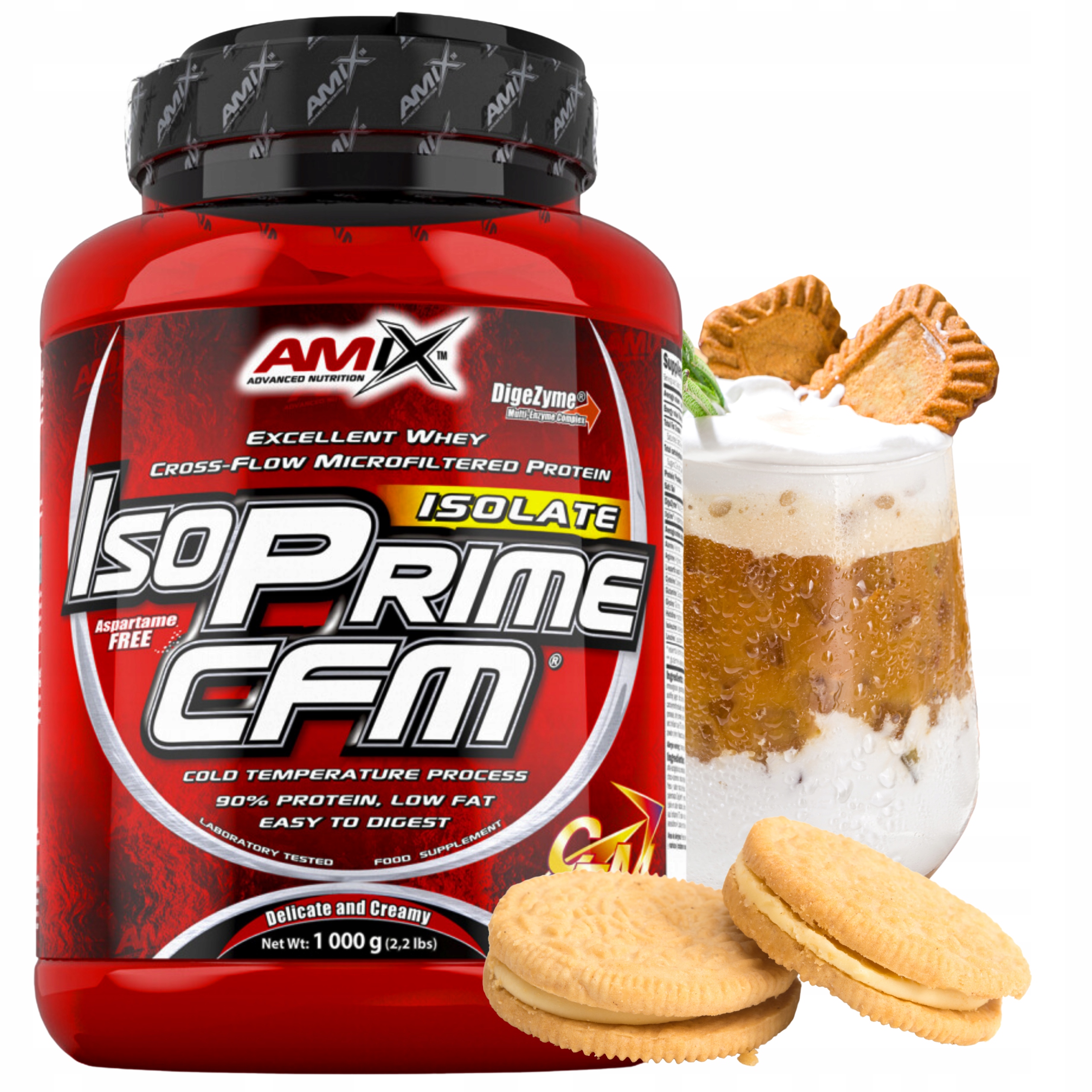 Amix Iso Prime Cfm 1kg Bez Laktózy Těsto s krémem
