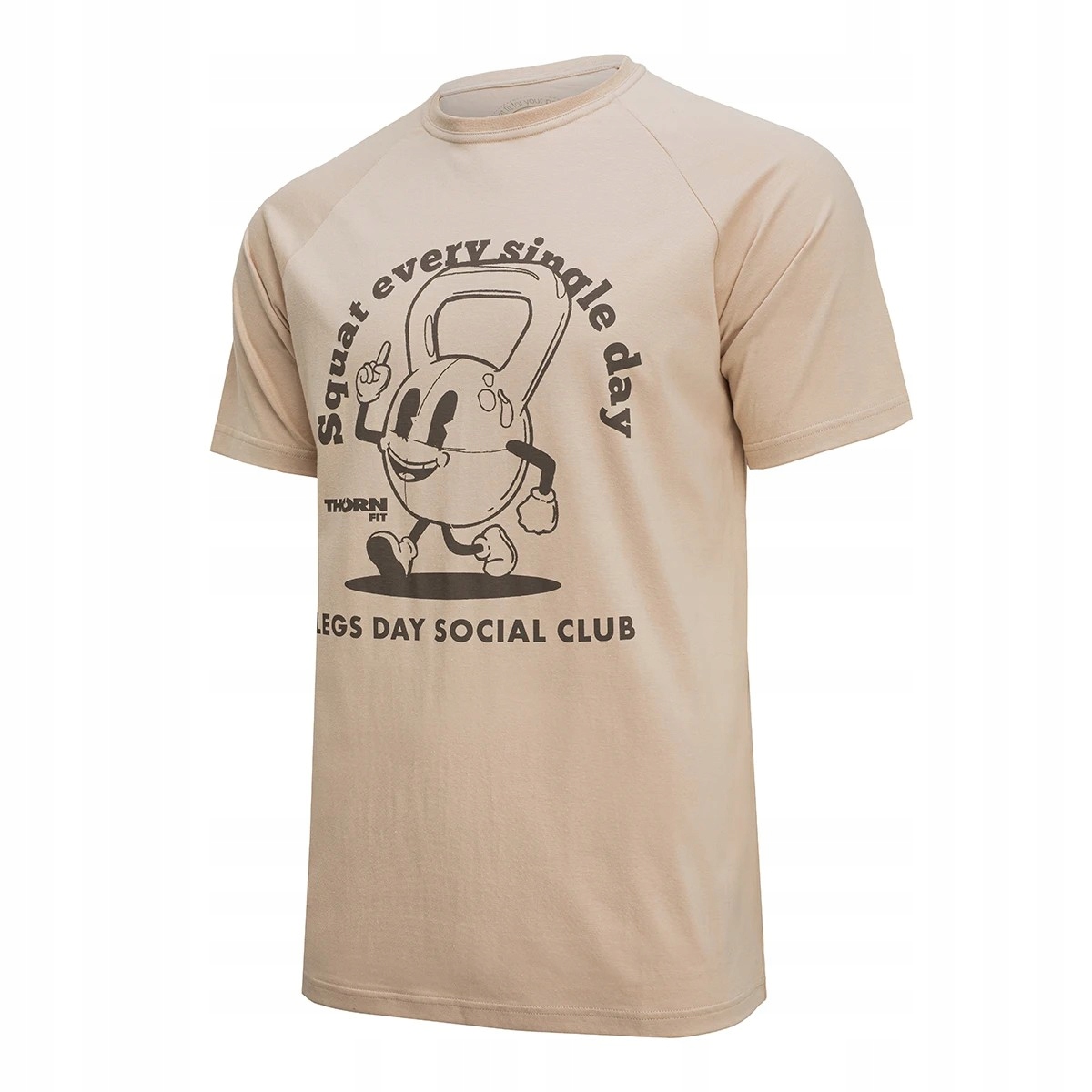 Koszulka z krótkim rękawem Thorn Fit Tshirt Squat Every Single Day beige XL