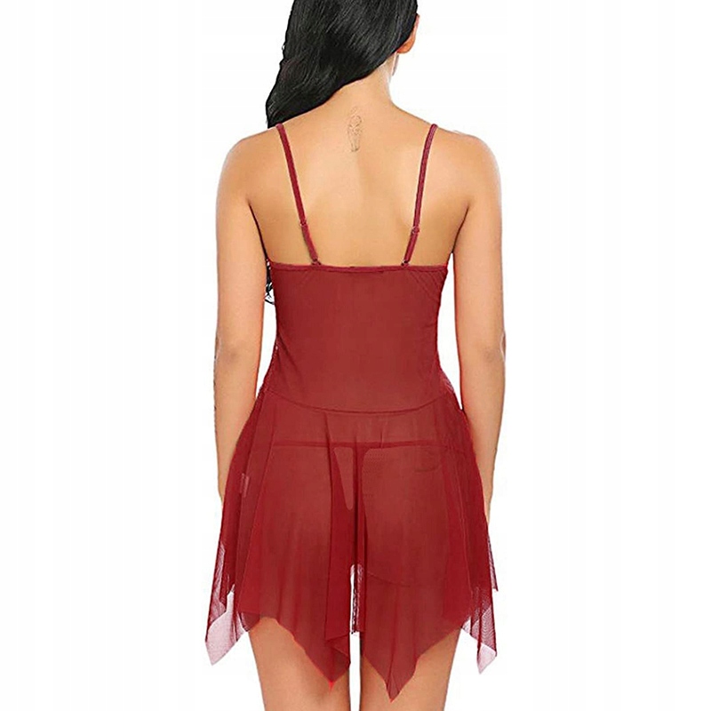 SEXY KOSZULKA NOCNA KORONKA HALKA STRINGI KOLORY Dekolt szpic