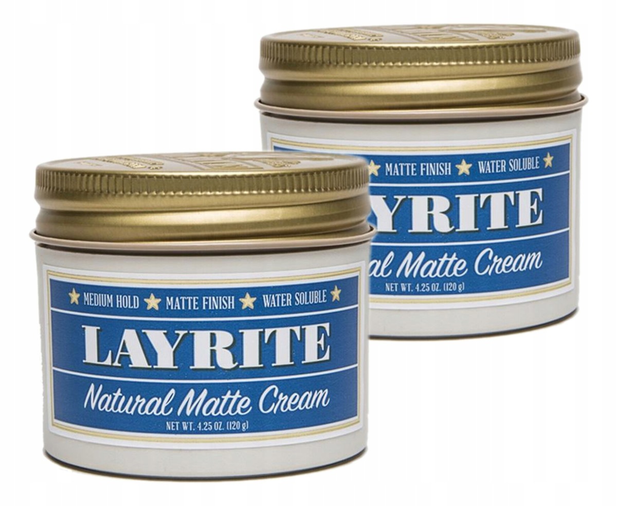 Layrite Matte lehký krém na vlasy s pružnou fixací 2x120 g
