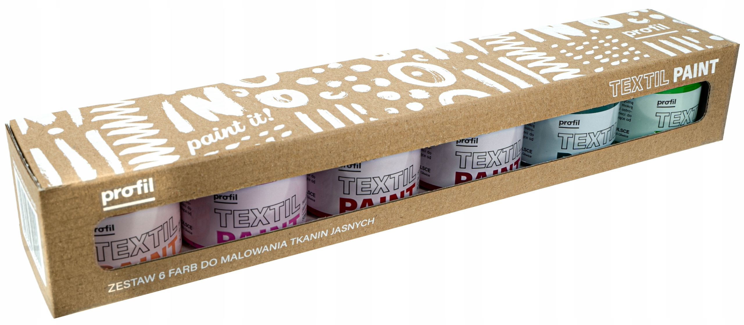 Zestaw farb 6x50 tkaniny jasne WILD ROSE Rodzaj farby do tkanin