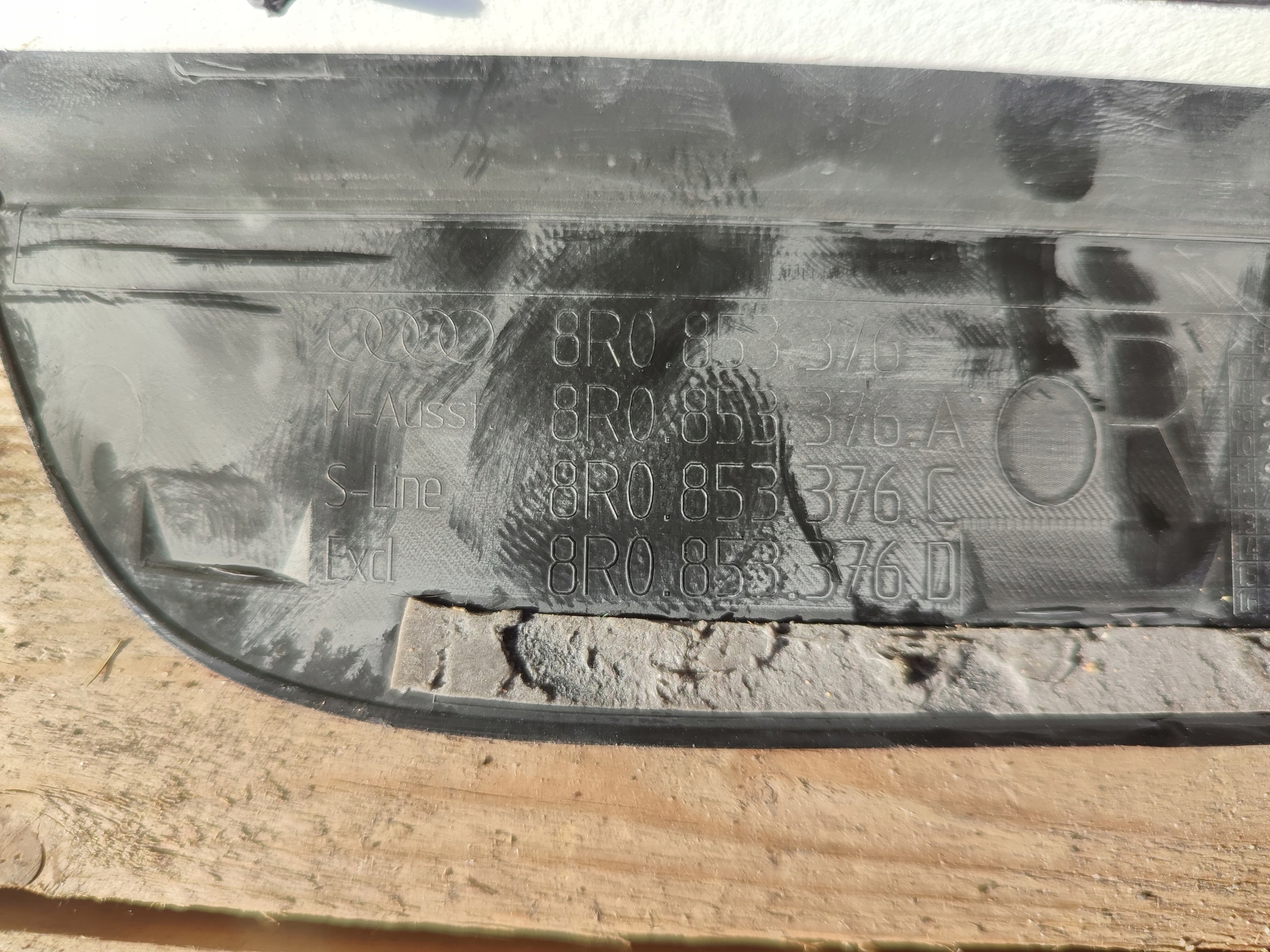 moulding threshold right rear part S-LINE AUDI Q5 8R0853376C