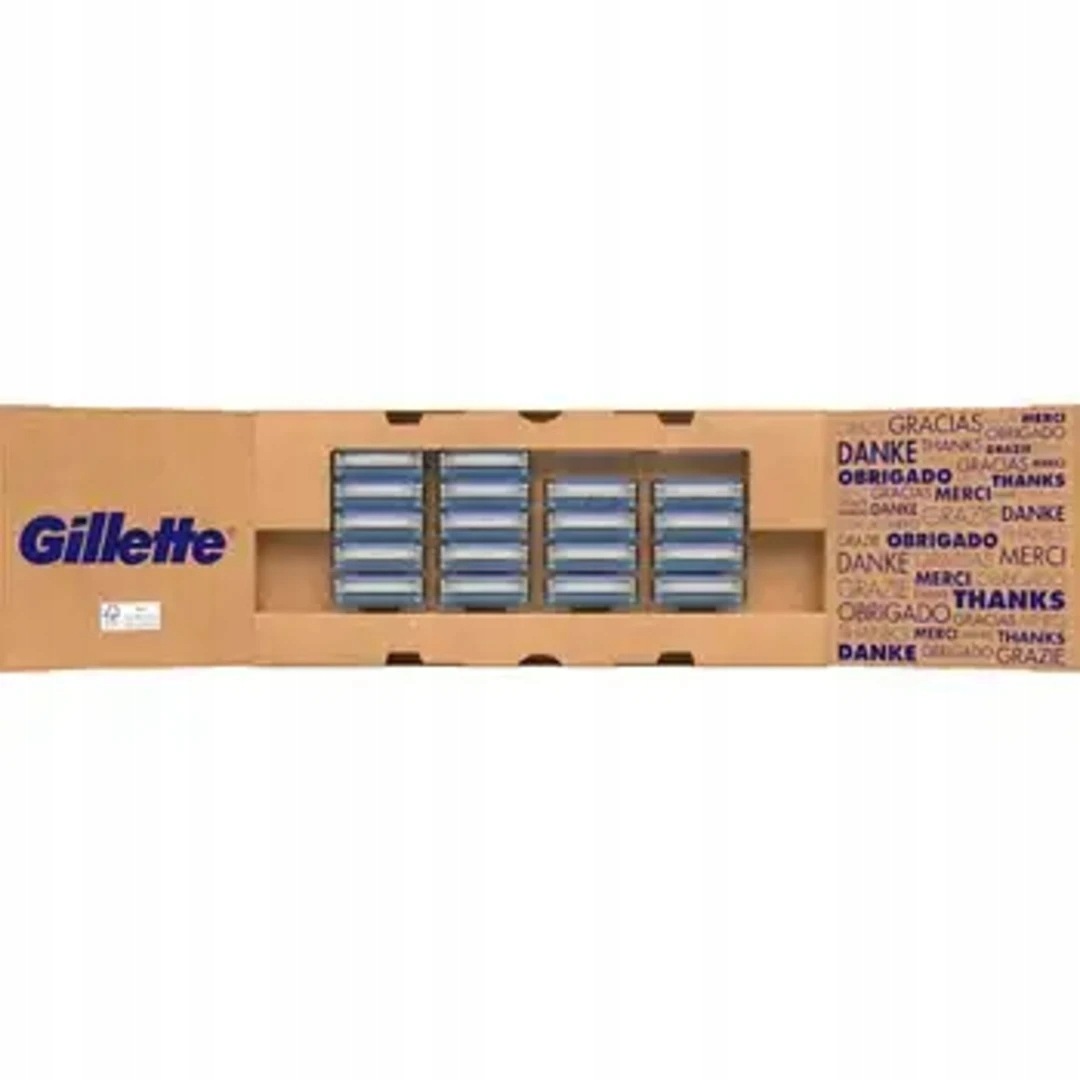 Gillette Mach3 Wkłady wymienne z 3 ostrzami, 20 sztuk