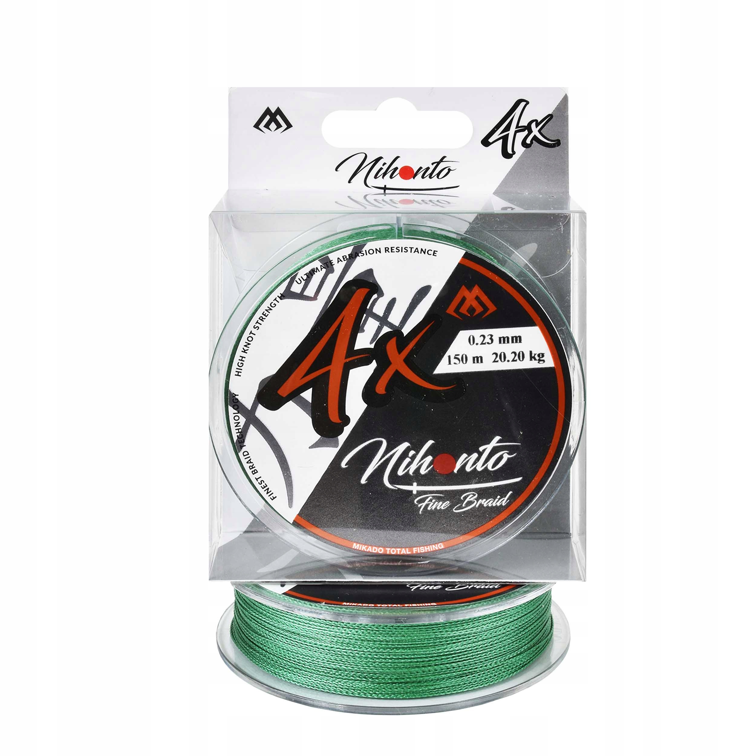 Plecionka uniwersalna Mikado Nihonto Fine 0,23mm 150m 20,2kg zielona 1szt.