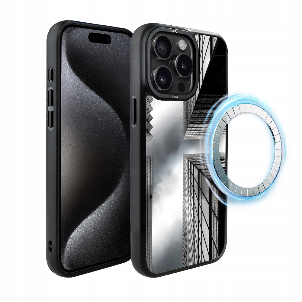 Pouzdro pro iPhone 15 Pro Max Ibizu DropGuard Matt s MagSafe, mrakodrapy