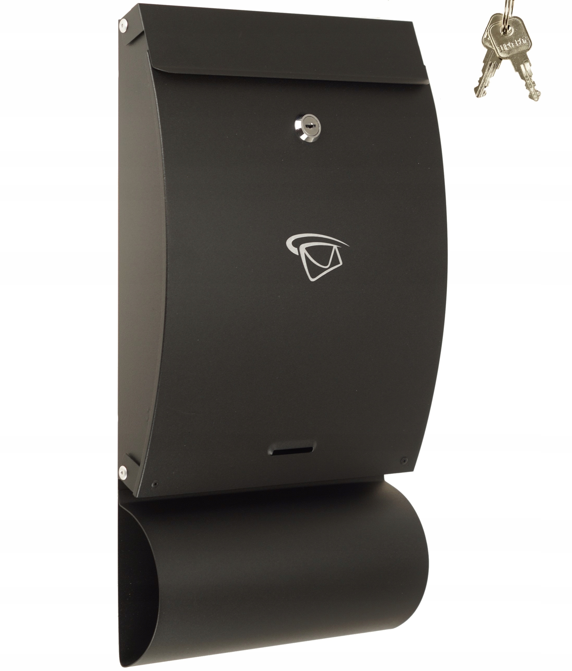 Poštovní Schránka Poštovní Vhazovač Novin 46 x 25 CM Velká Černá Polsko