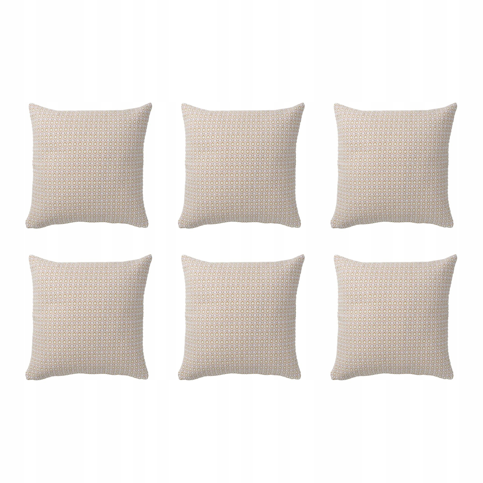 6 ks Bavlněný povlak na polštář 50 x 50 cm bílý, světle růžový