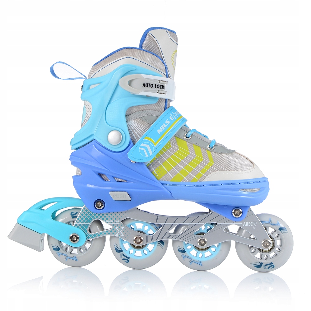 ROLKI REGULOWANE ŁYŻWOROLKI 4w1 WROTKI ŁYŻWY 34-38 Marka Nils Extreme