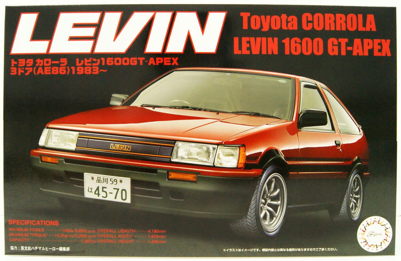 Fujimi Toyota Corolla Levin 1600 Gt-apex 1:24