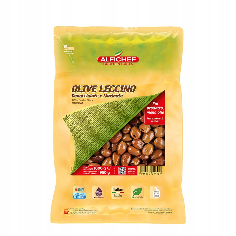 Oliwki Leccino marynowane bez pestek 1 kg Alfichef