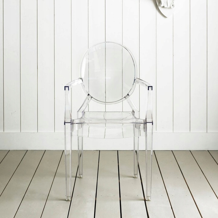 2 krzesła Louis Ghost transparentne Rodzaj nóg Proste