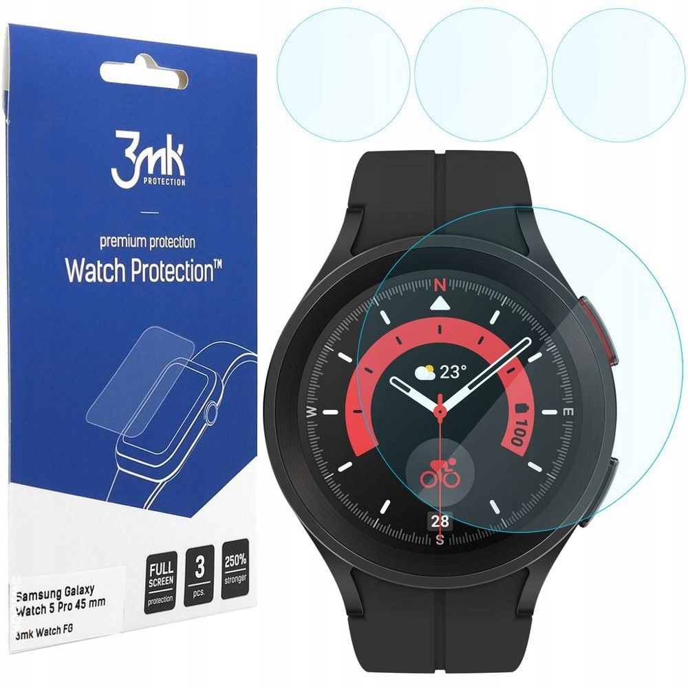 3x Folia Ochronna 3mk do Galaxy Watch 5 Pro 45mm