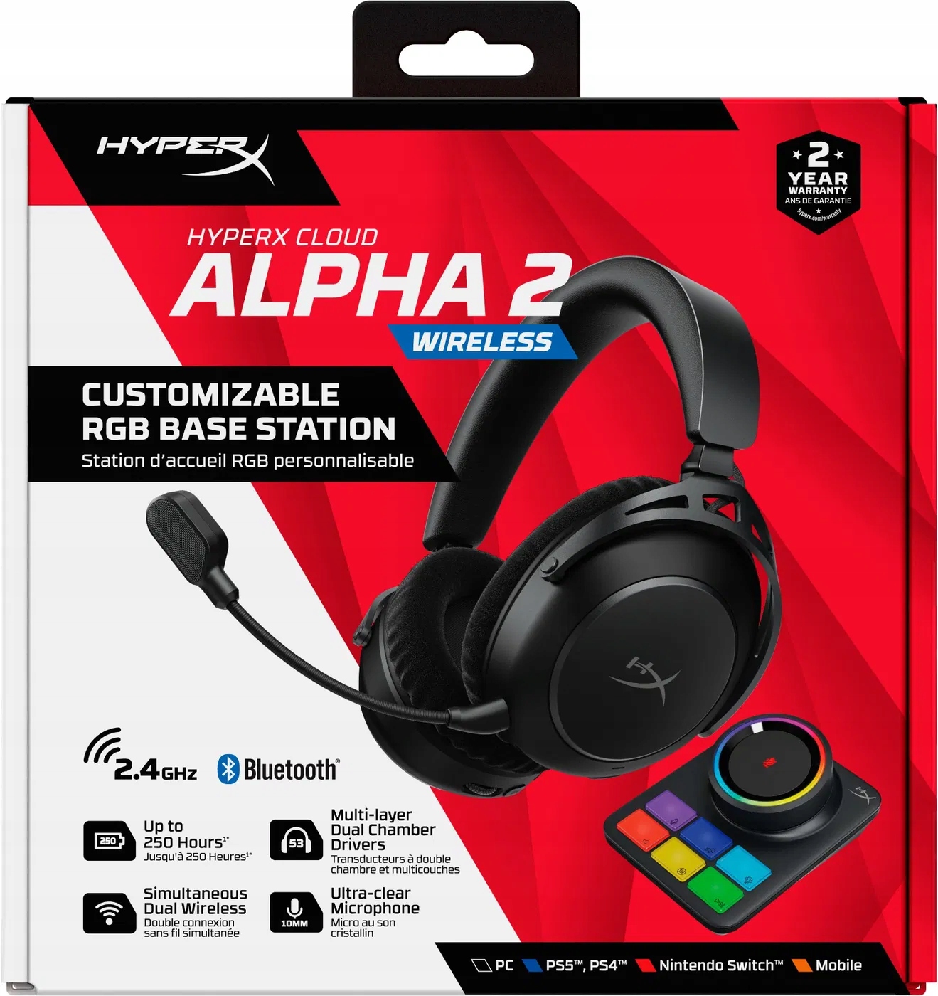 HyperX Cloud Alpha Wireless 2 Dts Headphone:X 250 hodin výdrž