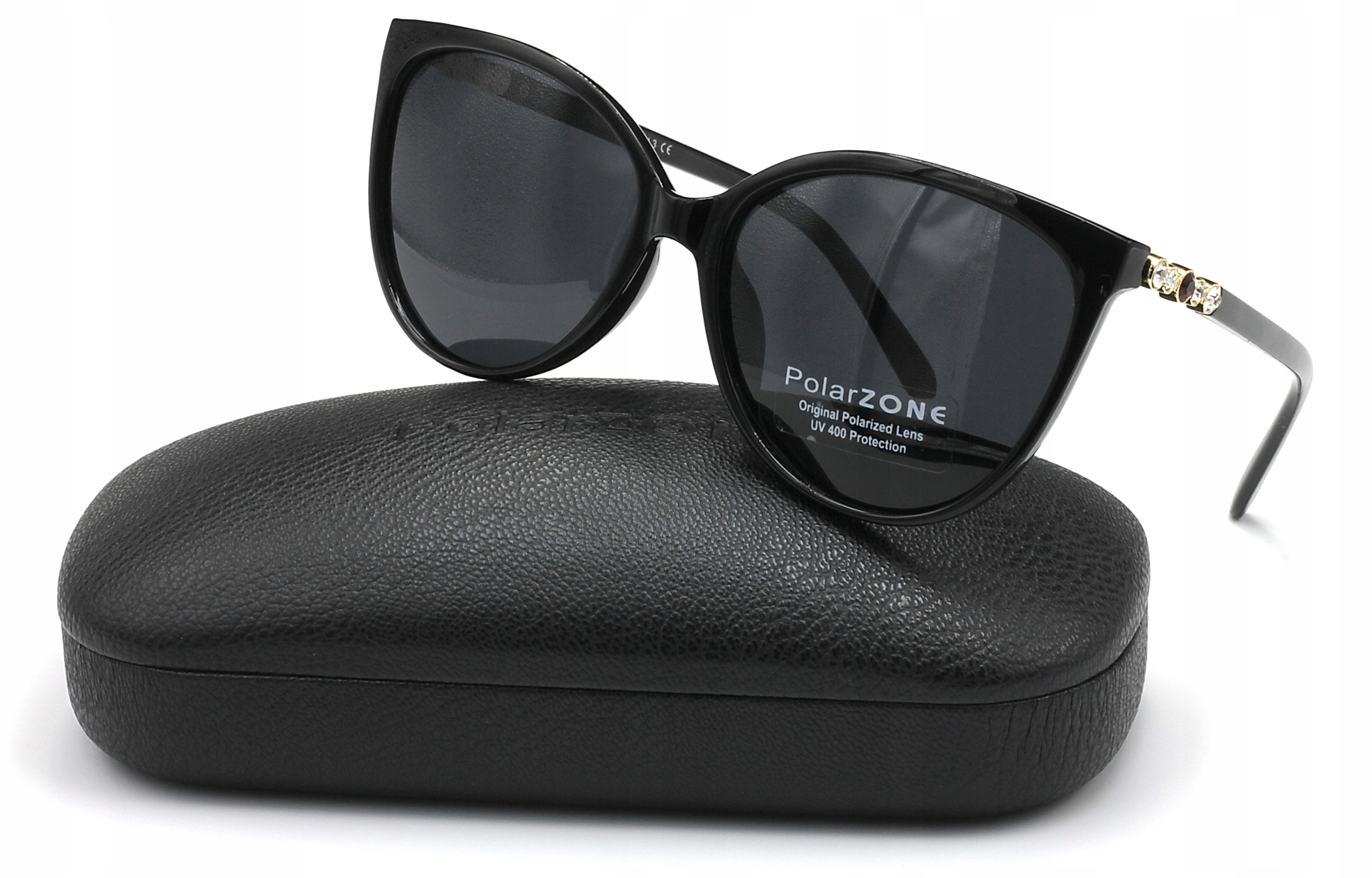 Okulary przeciwsłoneczne damskie z polaryzacją filtr UV400 Polarzone etui