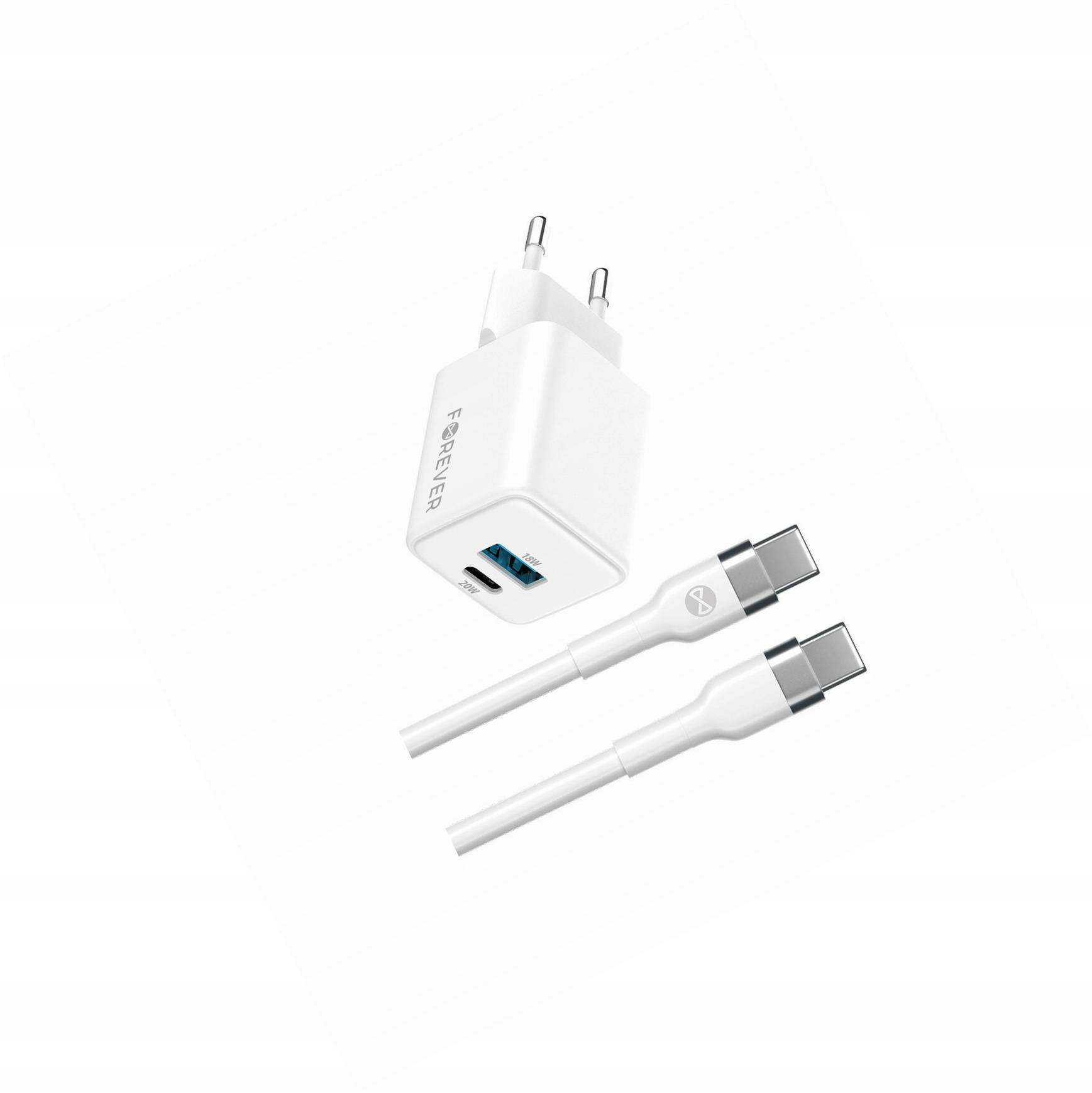 Szybka ładowarka GaN 20W Usb i Usb-c z kablem do Sony Xperia 10 III