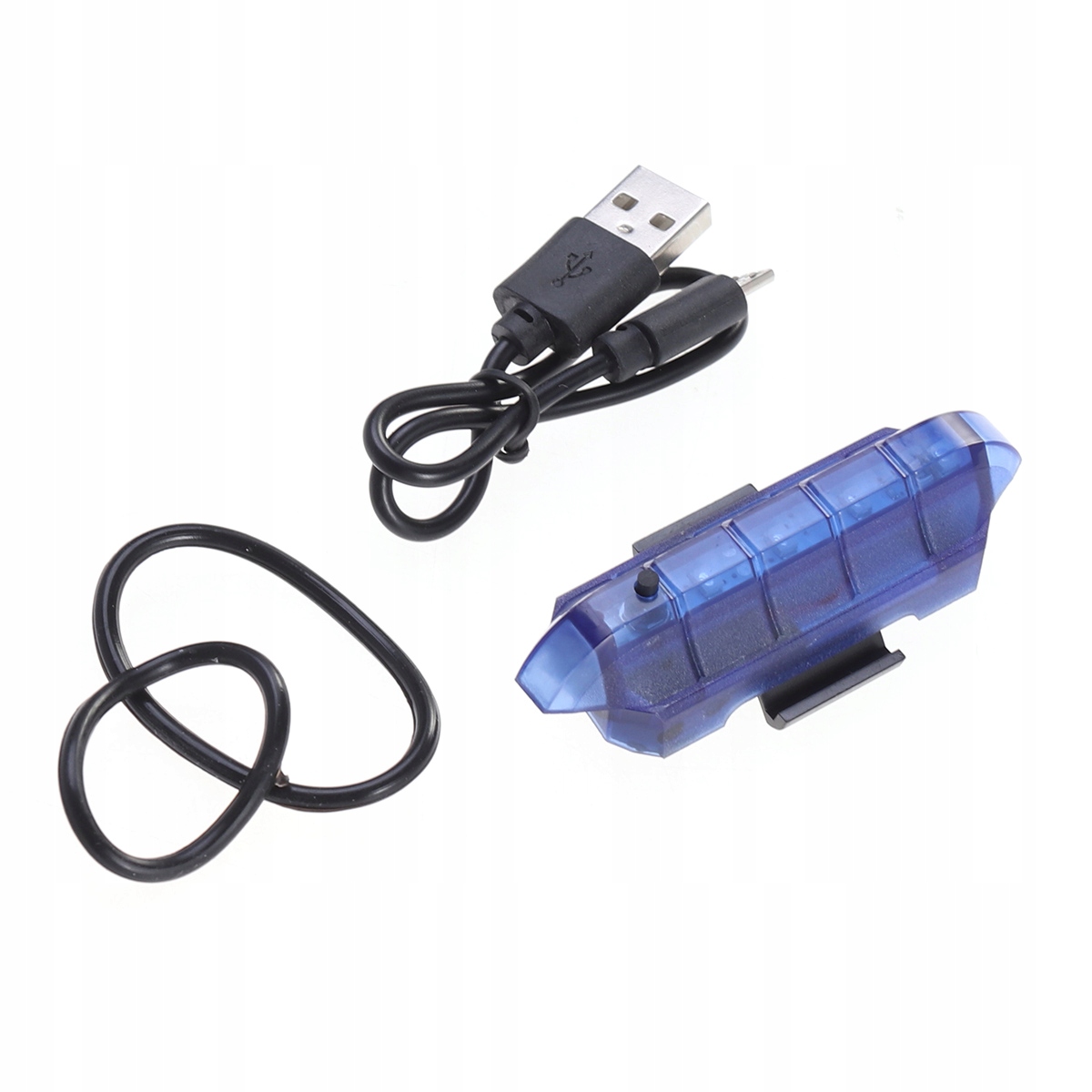 Niebieskie Tylne Światło Rowerowe Ładowane Przez Usb Z Trybami