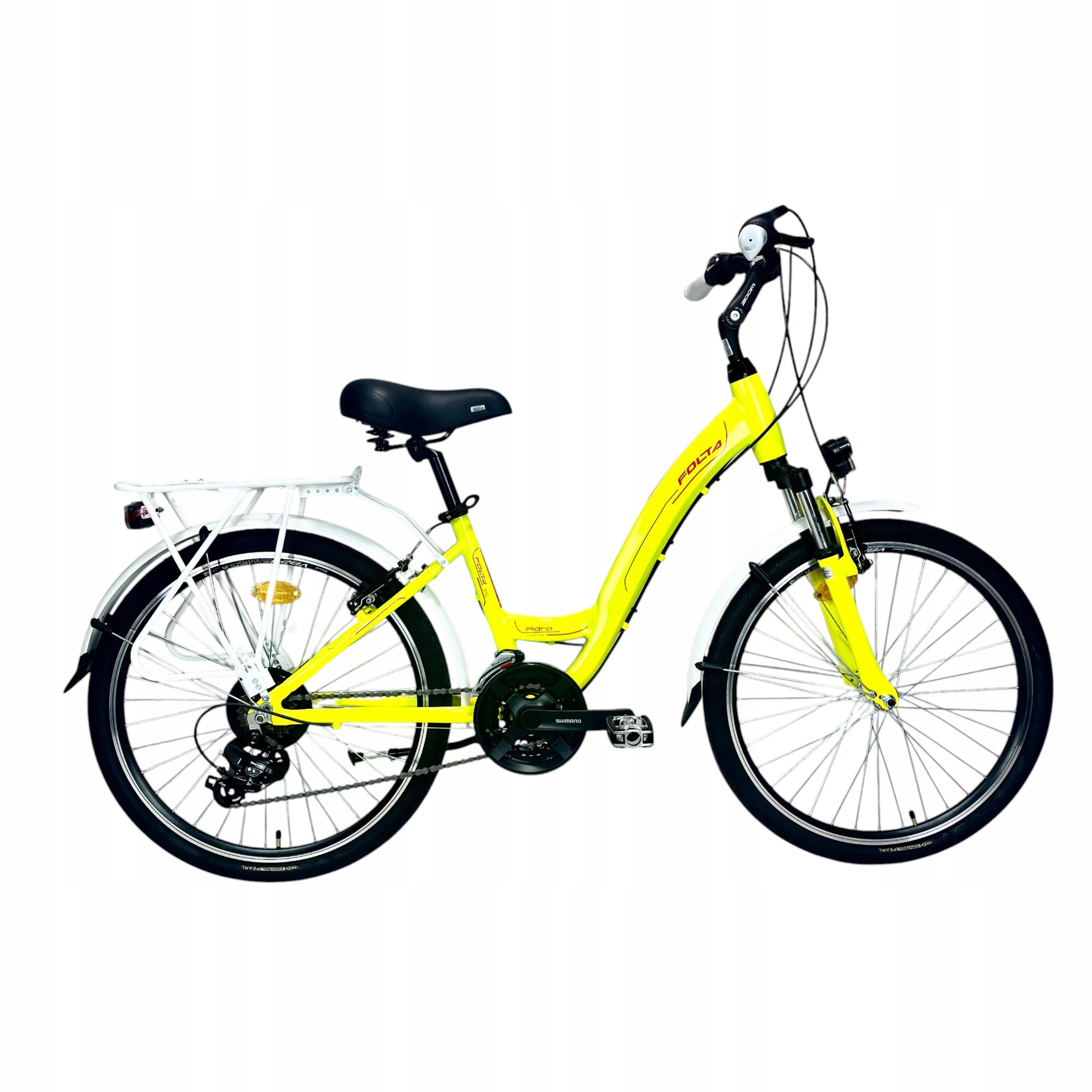 Rower Dziecięcy Folta Adra 24'' Osprzęt Shimano Żółty Połysk