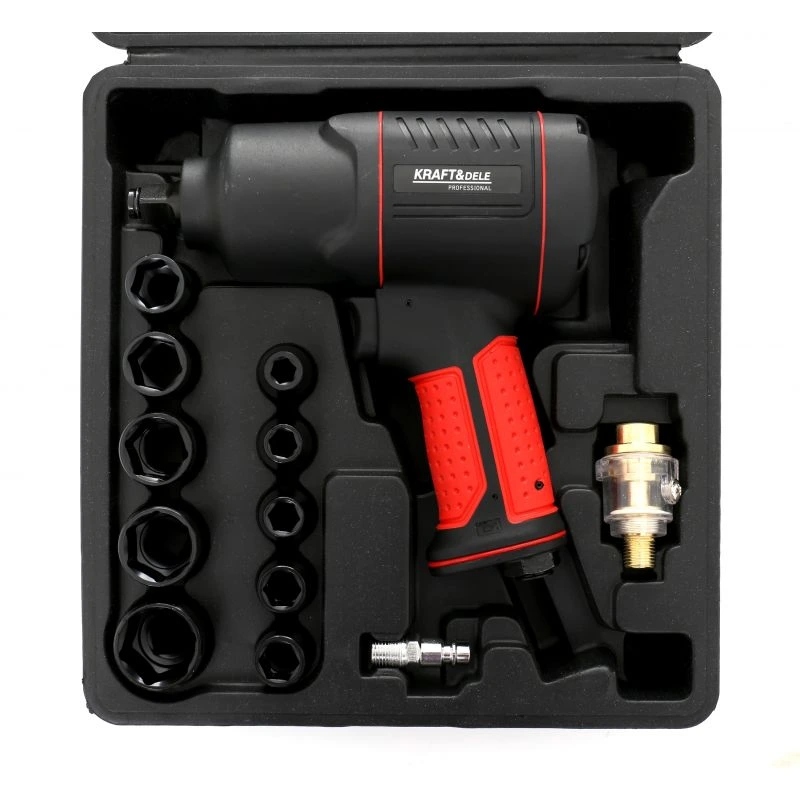 Kraft&Dele KD1433 pneumatický uťahovák 1200Nm, príslušenstvo kufor