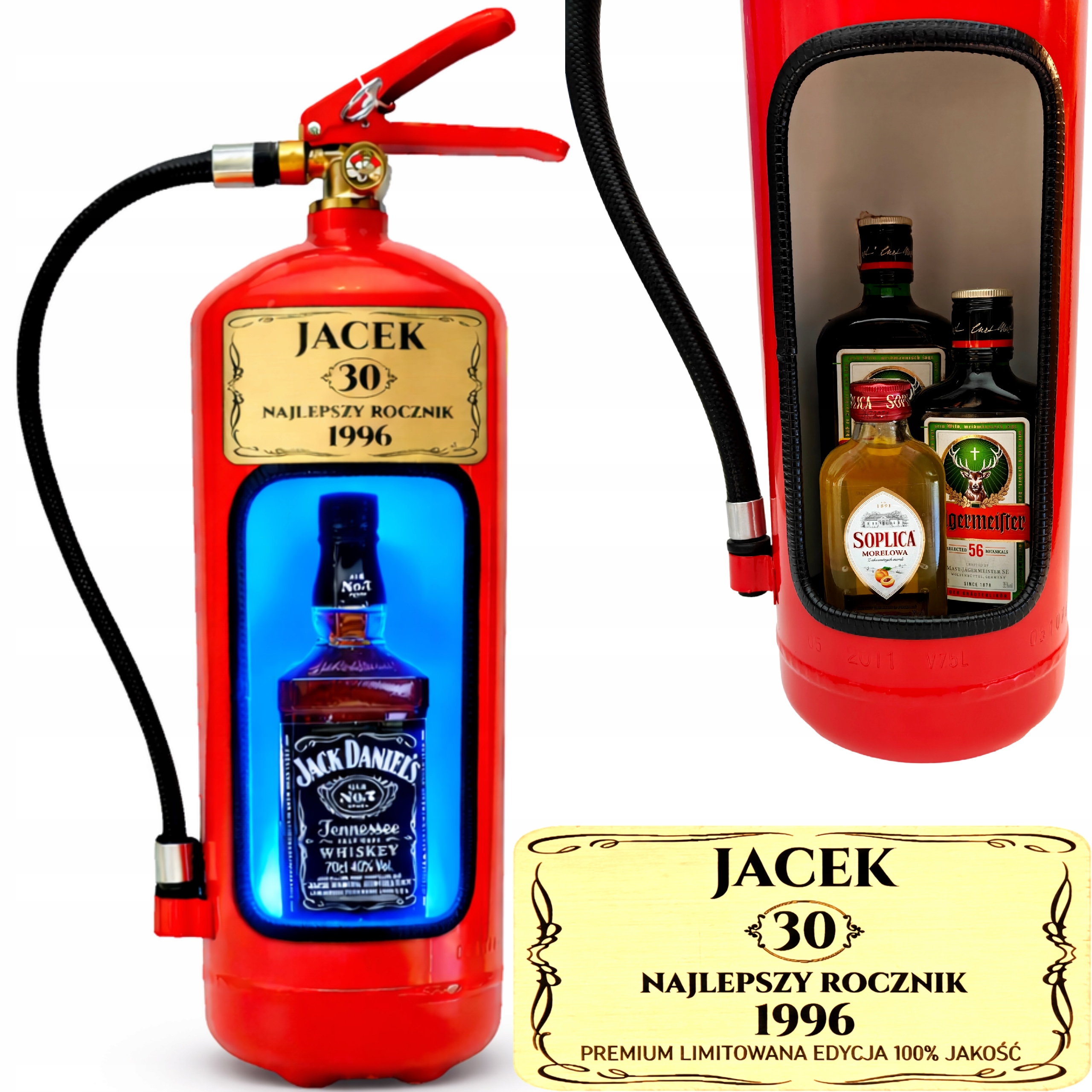 Na Urodziny 18-99 Gaśnica Barek Faceta Chłopaka Taty Strażaka Led