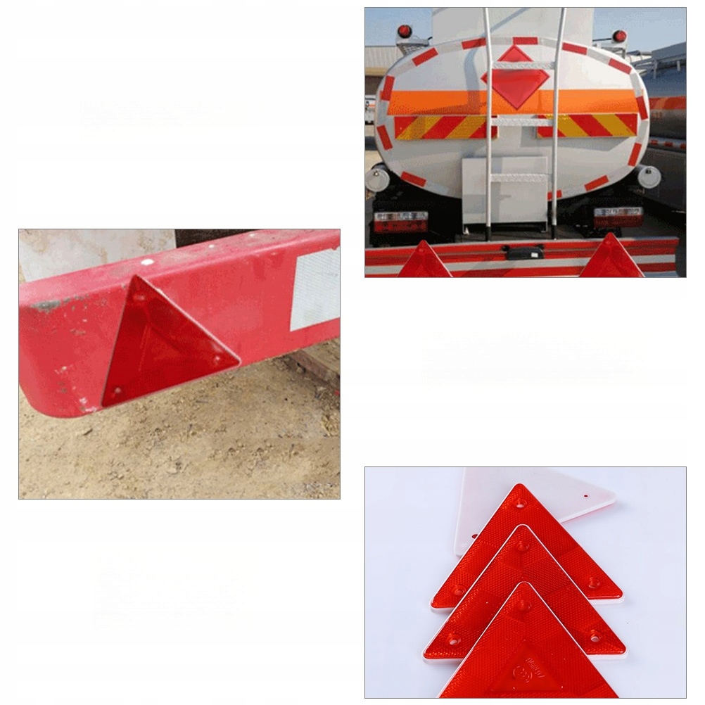 10SZT TRÓJKĄTNE ODBLASKI SAMOCHODOWE PLASTIKOWE BEZPIECZNE I WYRAŹNE Producent inny
