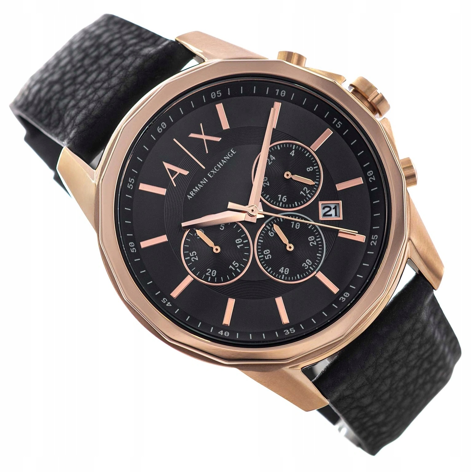 Męski Zegarek Armani Exchange AX1769 Banks Czarny Na Pasku Chronograf